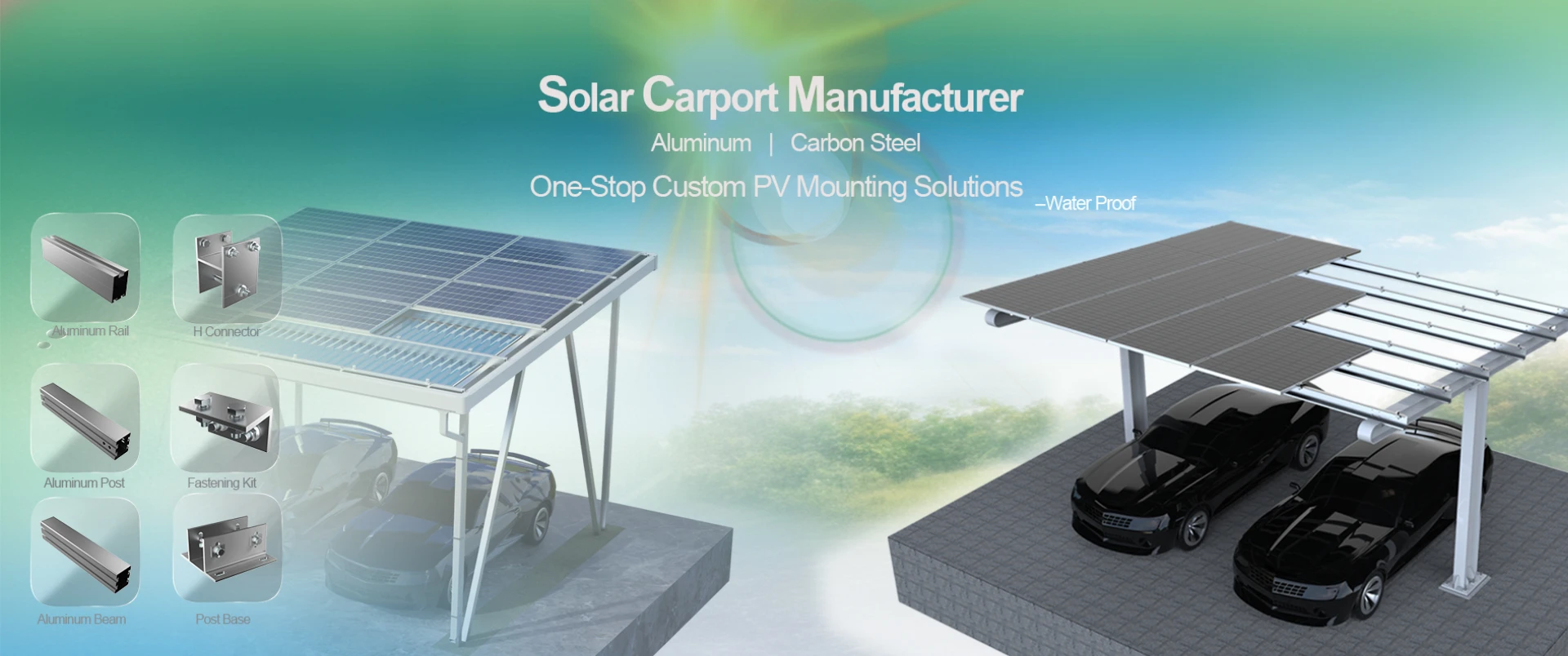 နေရောင်ခြည်စွမ်းအင်သုံး Carport ထုတ်လုပ်သူ