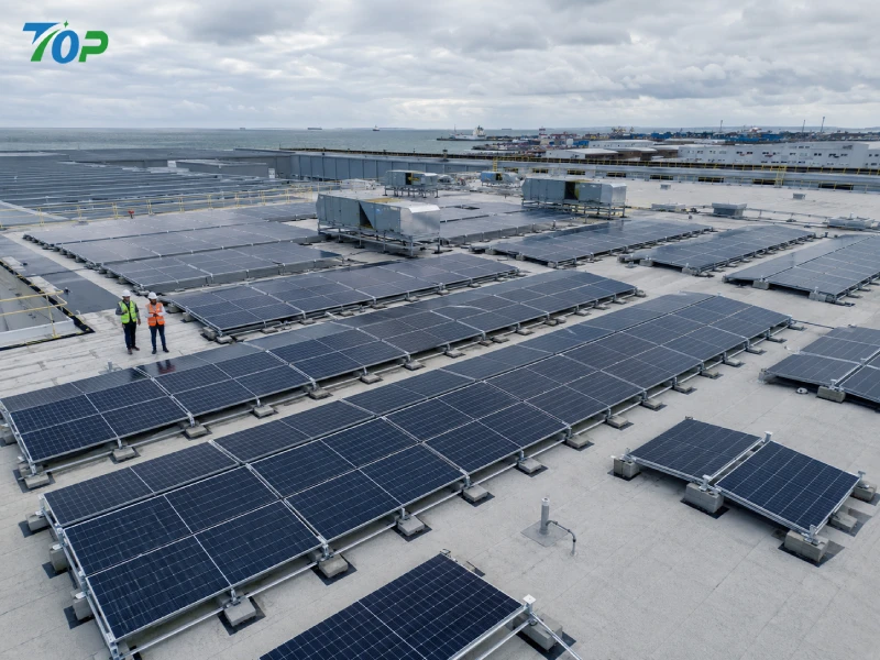 မထိုးဖောက်နိုင်သော Flat Roof Solar Ballast Mounting System- လုပ်ငန်းသုံးခေါင်မိုး PV ပရောဂျက်များအတွက် အင်ဂျင်နီယာအဆင့် ရေစိုခံဖြေရှင်းချက်