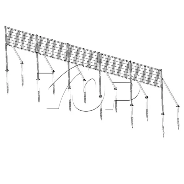 Bifacial Agri Panel Vertical Solar Bracket စနစ်