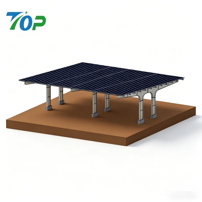 Hot-Dip Galvanized Solar Parking Carport Mounting စနစ်