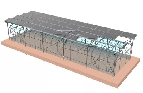 Agricultural Shed Solar Mounting System