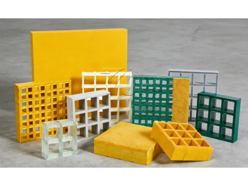 Solar Rooftop Fiberglass Grating FRP လူသွားစင်္ကြံ